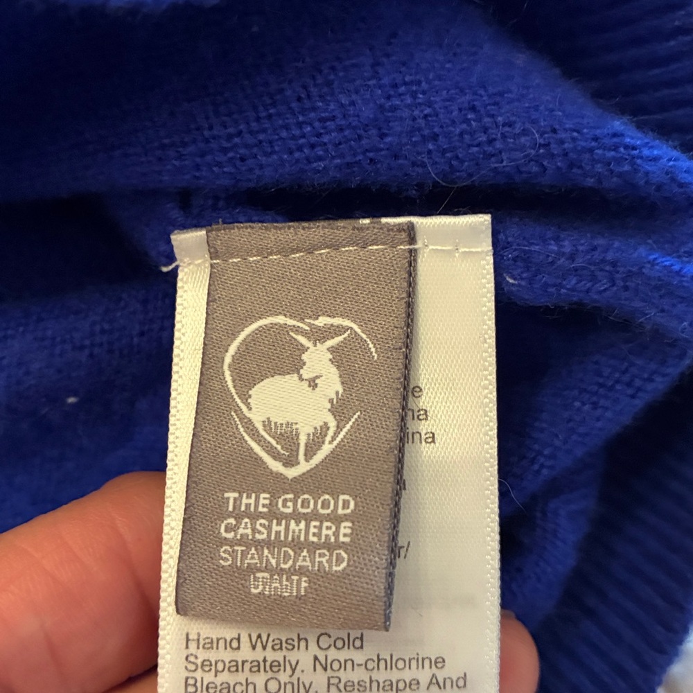 J. Crew Royal Blue Cashmere Sweater - Picture 3 of 4
